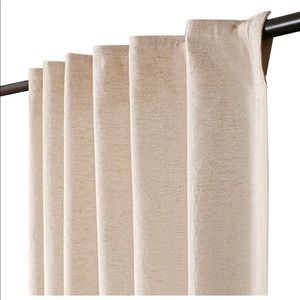 One Linen Cotton Tab Top Curtain Panel - 54”Wx108”L new in package